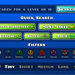 Hay un buscador de niveles para buscar niveles online y tambi&eacute;n la secci&oacute;n Featured. &iquest;En cu&aacute;l de estos juegos de Geometry Dash no se puede jugar niveles online? - &iquest;Cu&aacute;nto sabes de Geometry Dash?