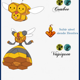 &iquest;Cu&aacute;l de estos Pok&eacute;mon evoluciona siendo hembra? Ej: Solo los Combee hembra evolucionan a Vespiquen. - Test POK&Eacute;MON (Nivel ARCEUS)