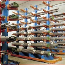 La imagen muestra un sistema de almacenaje denominado: - TEST 3 LOGISTICA