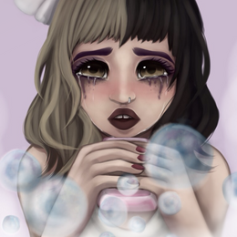 Now my words are filling up the tub, darling, you're just soaking in it/
Ahora mis palabras est&aacute;n llenando la ba&ntilde;era
Cari&ntilde;o, solo te est&aacute;s empapando - Adivina la canci&oacute;n de Melanie Mart&iacute;nez con su letra/&Aacute;LBUM CRY BABY!!!