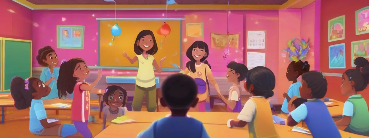 Niños de 4to grado B de Villa mágica 