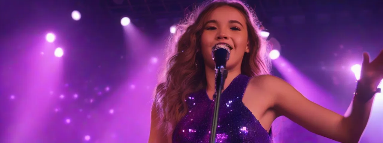 que usa violetta cuando canta en mi mundo