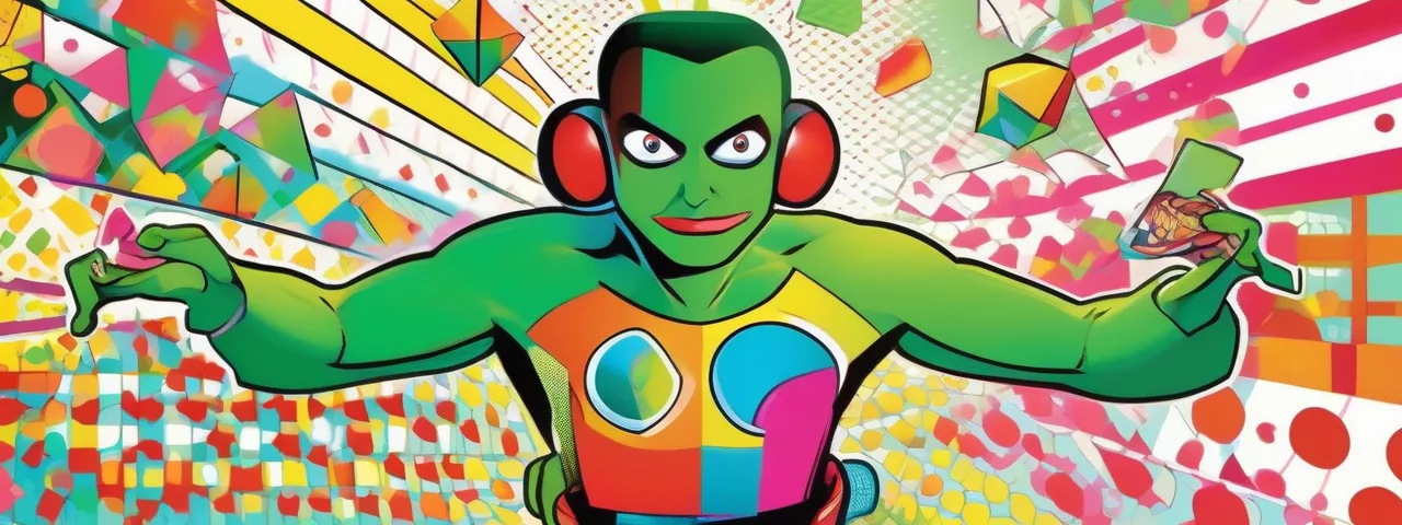 Green person